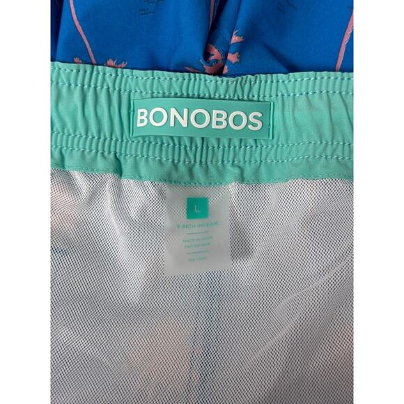 Bonobos Shorts Large Mens Blue & Pink Palm Tree Swim Trunks - Picture 6 of 7